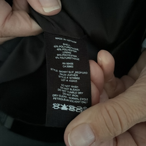 Theory faux leather body con dress. Hits below knees. Slim fit - Picture 7 of 7